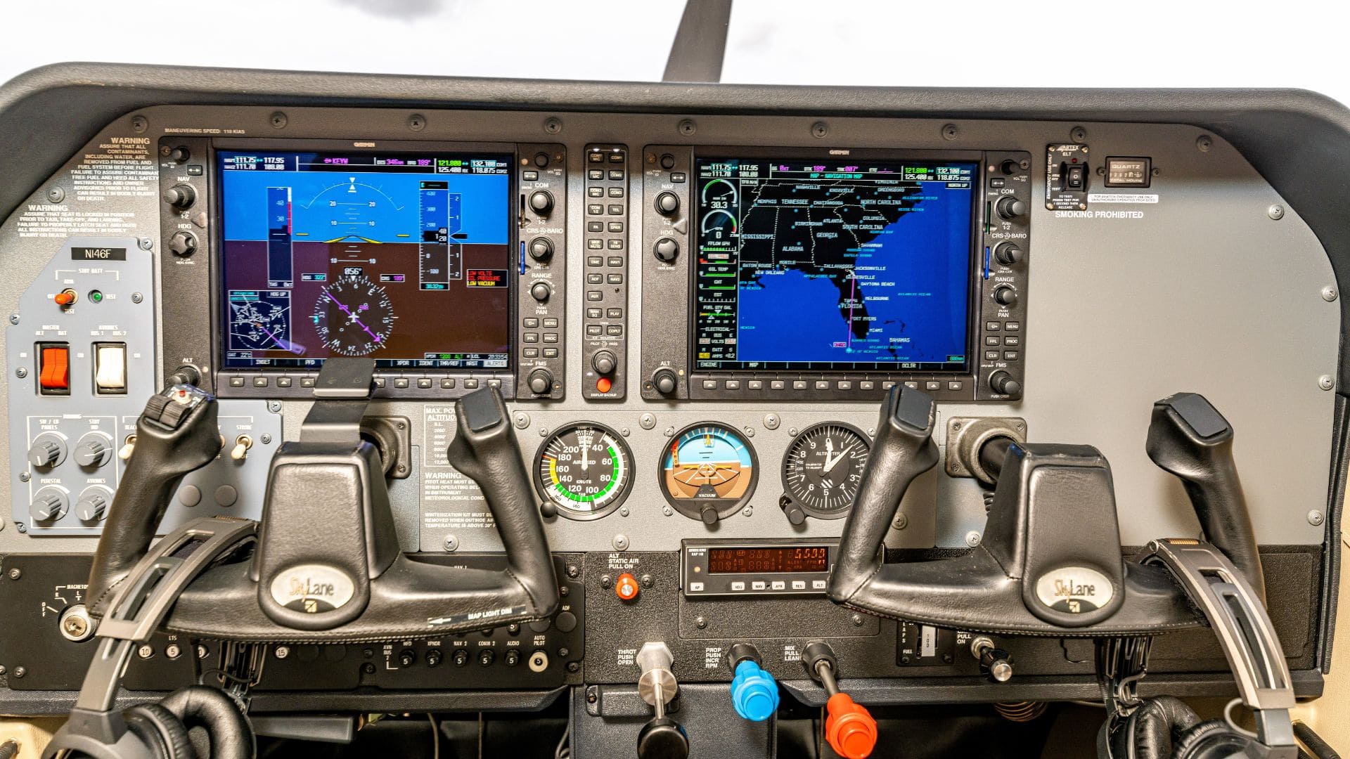 View of 146 control panel