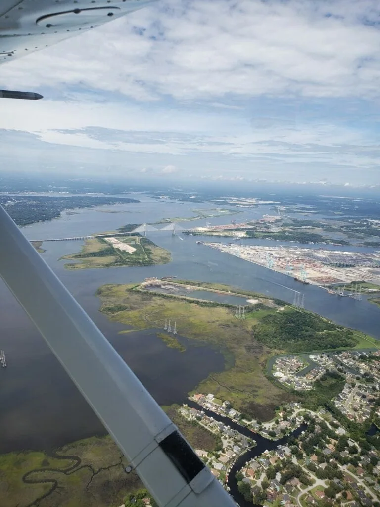 Flying the Florida coast