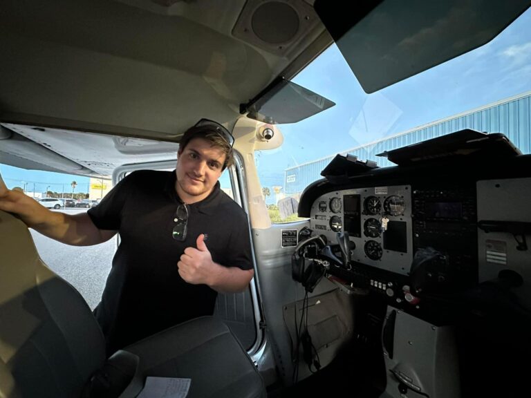 Person in plane