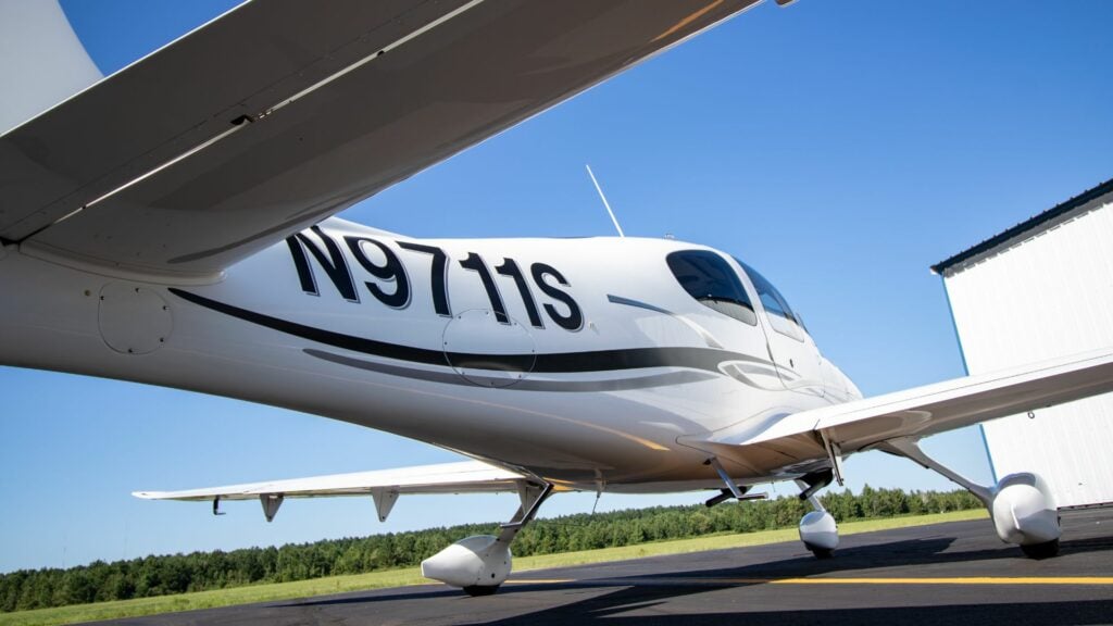 Close up of a JAX Aero plane.
