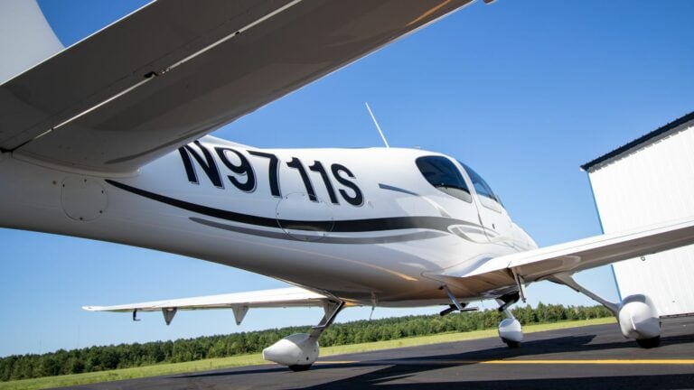 Close up of a JAX Aero plane.