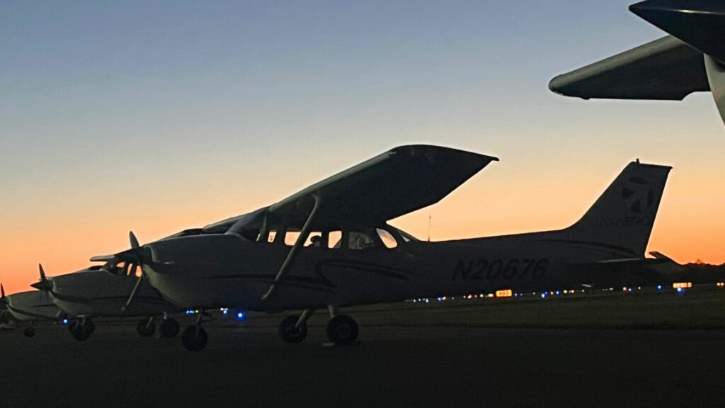 Planes at sunrise.