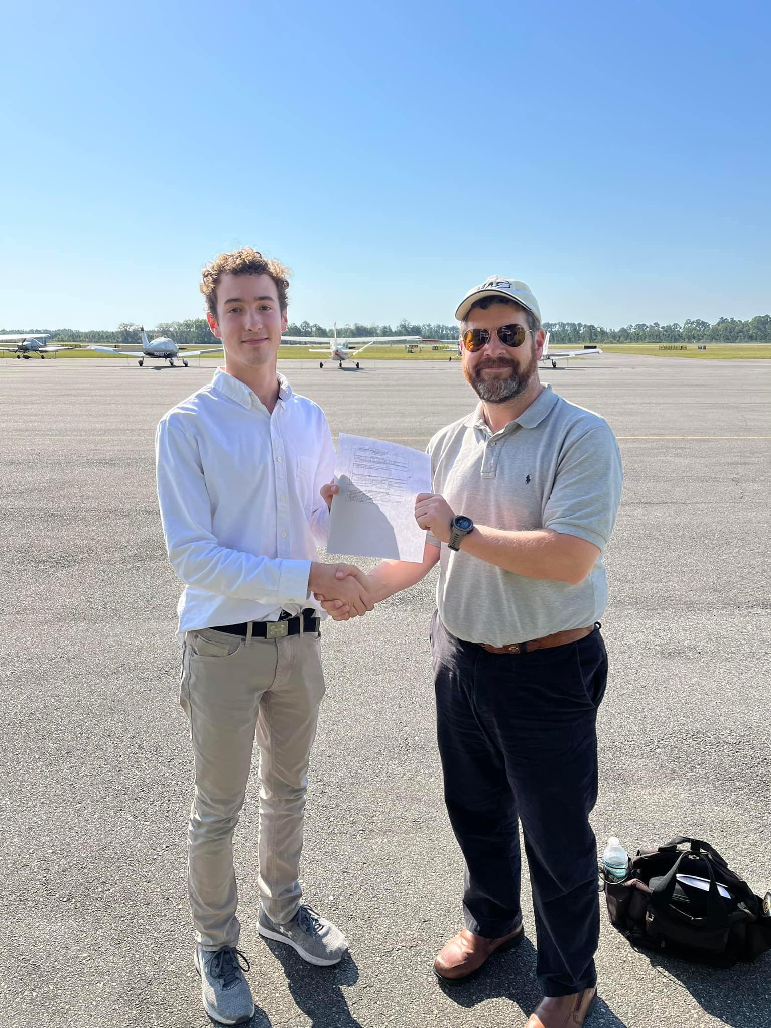 Kevin Sarver passes his Checkride