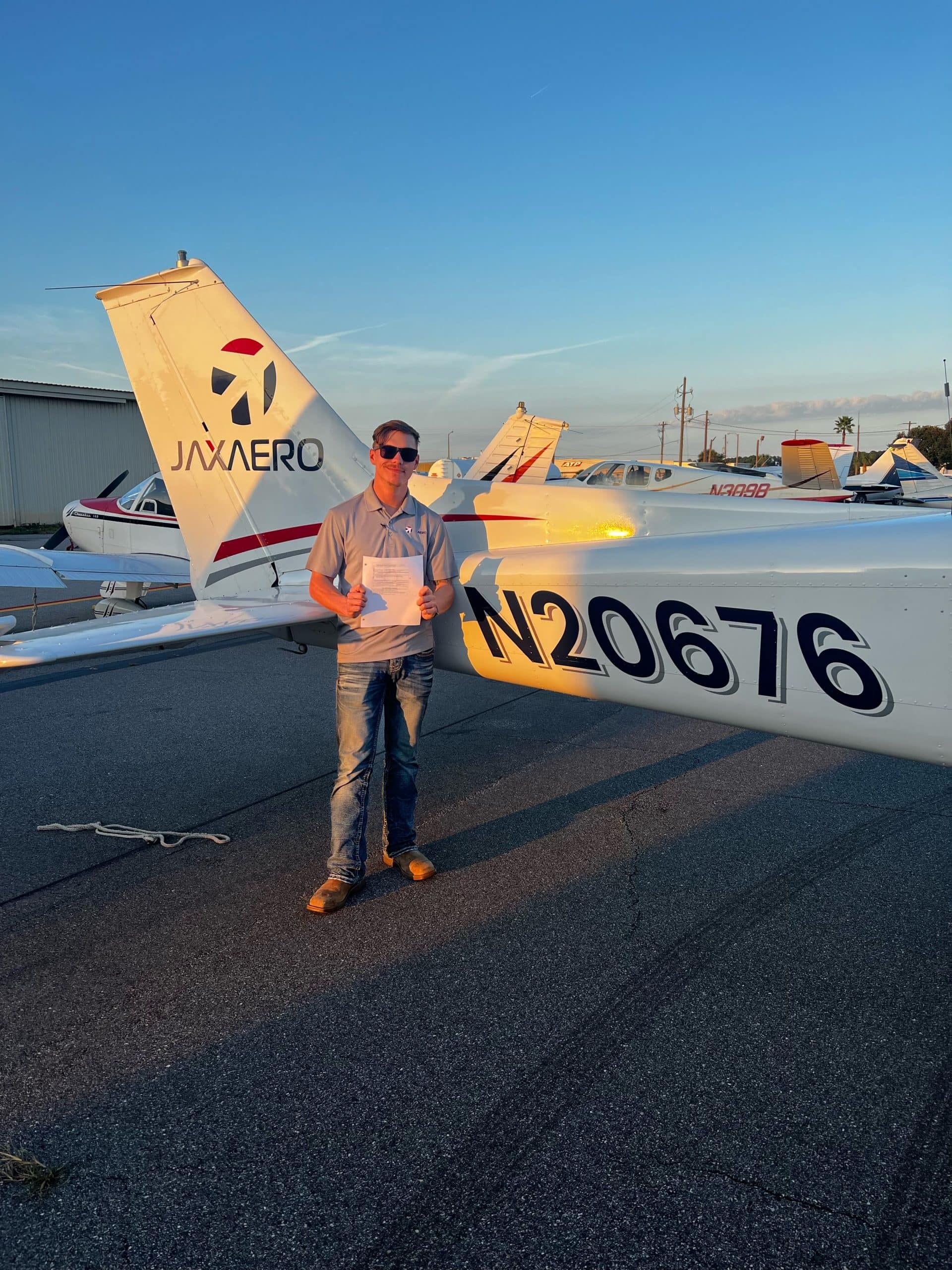 Congrats Kasen with plane