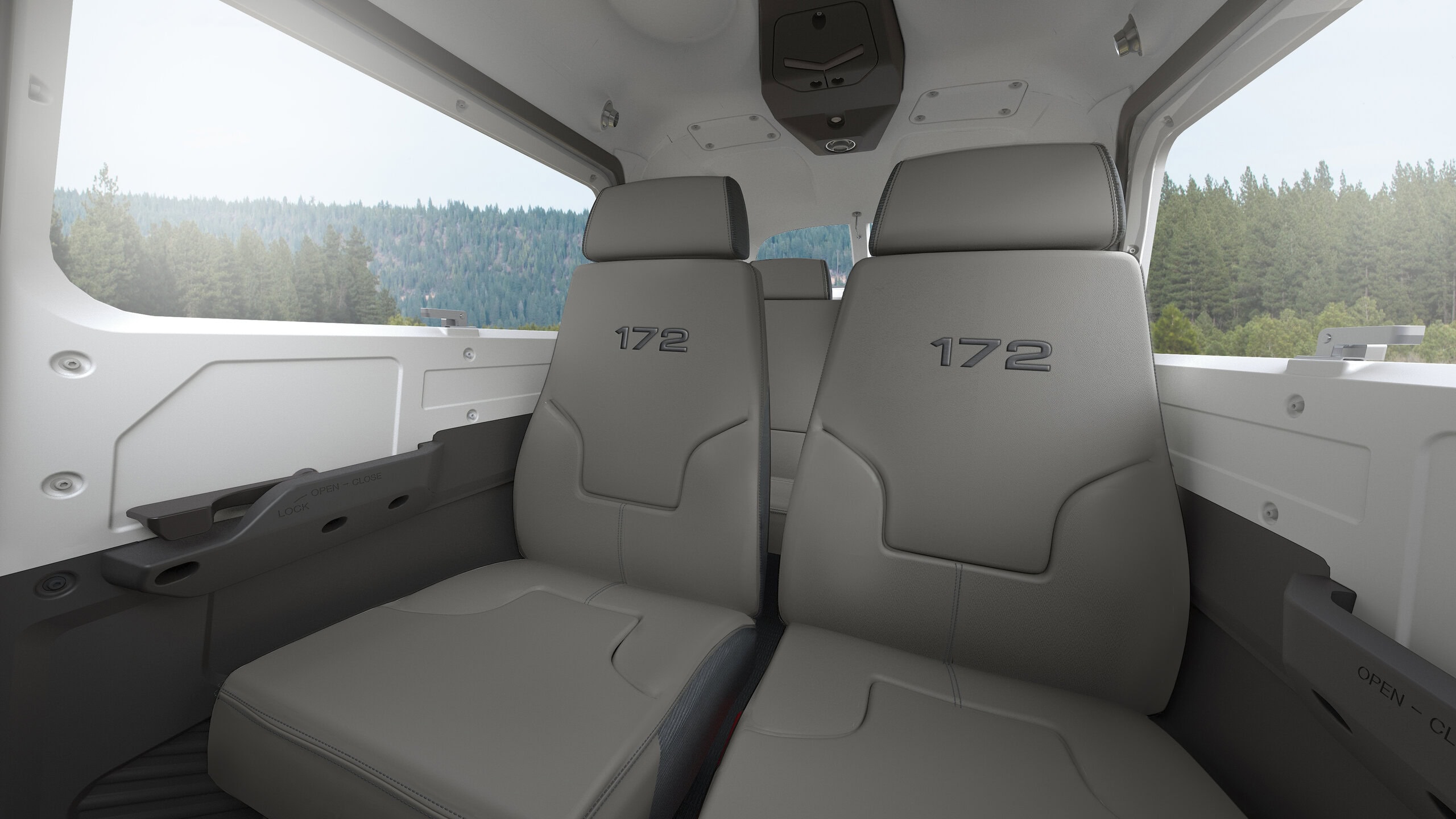 New Cessna 172 leather interior