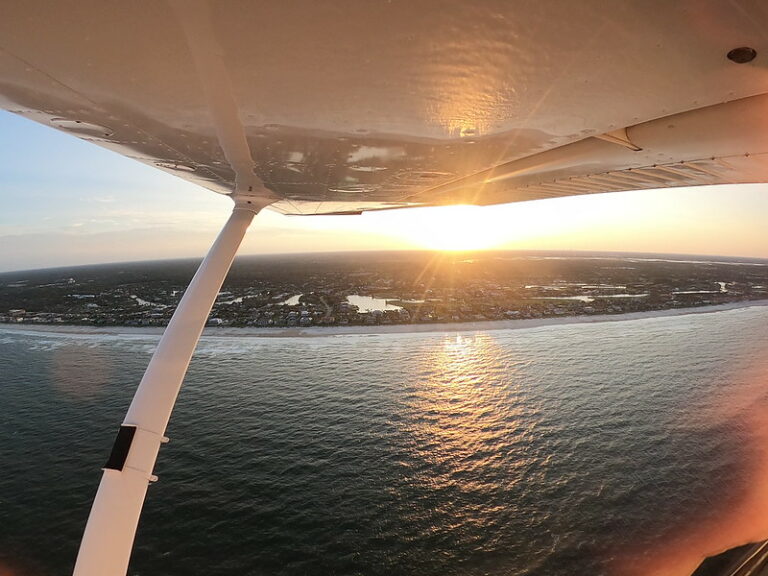 Flying at Sunset
